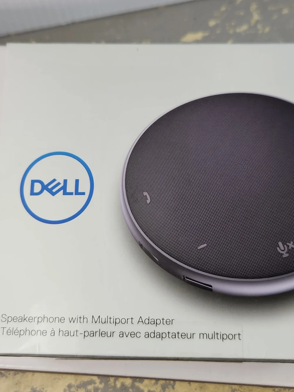 Dell Round Portable Speakerphone in Dark Gray